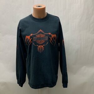 Vintage Y2K Harley Davidson Daytona Beach Florida logo Long Sleeve tee large